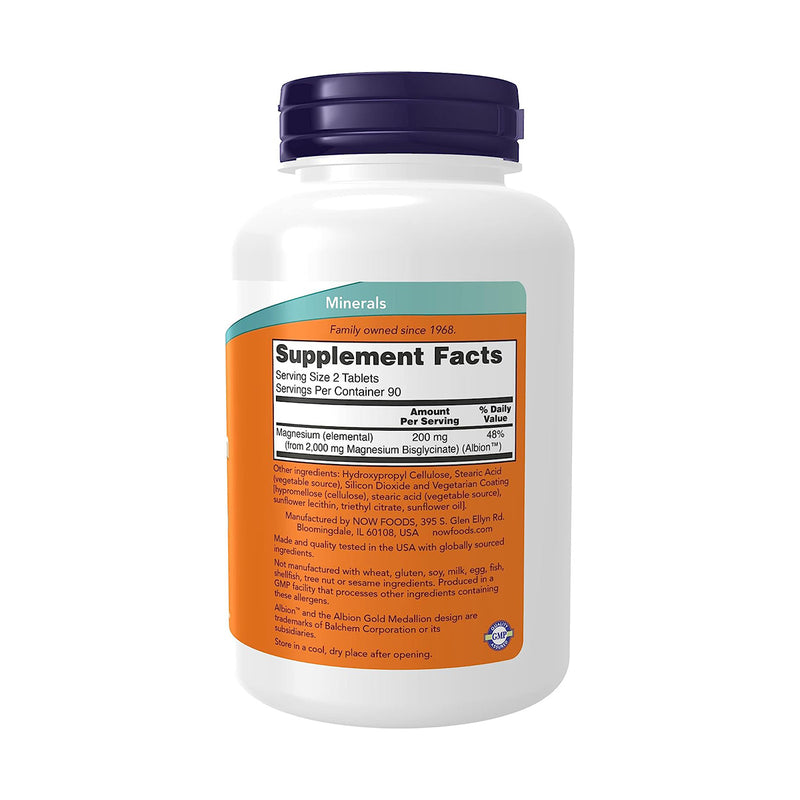 Now Magnesium Glycinate 180 Tablets