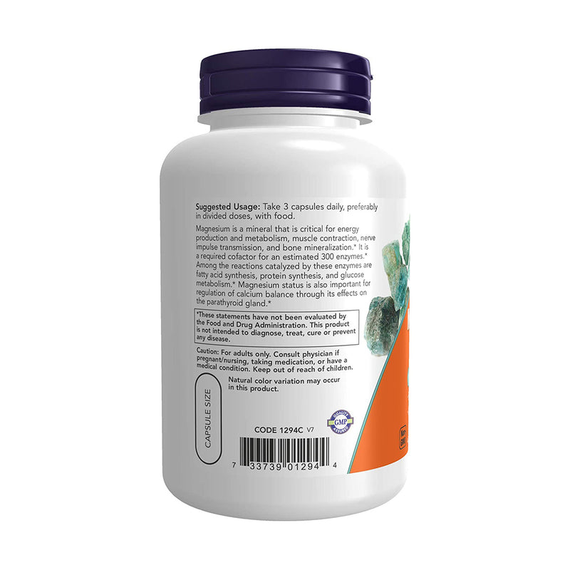 Now Magnesium Citrate 120 VegeCapsules