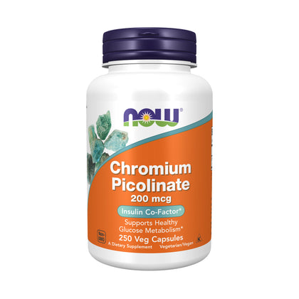 Now Chromuim Picolinate 200mcg 250 VegeCapsules