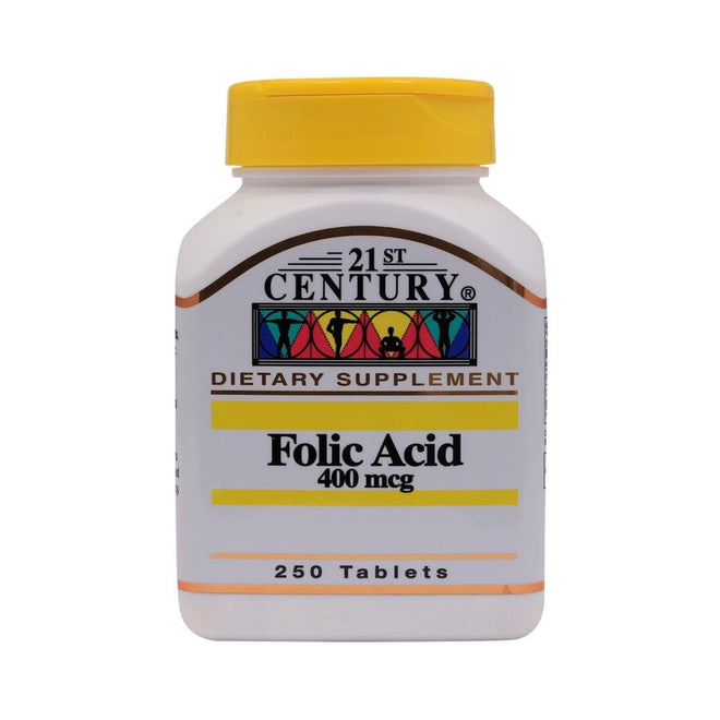 21st Century Folic Acid 400mcg 250 Tablets