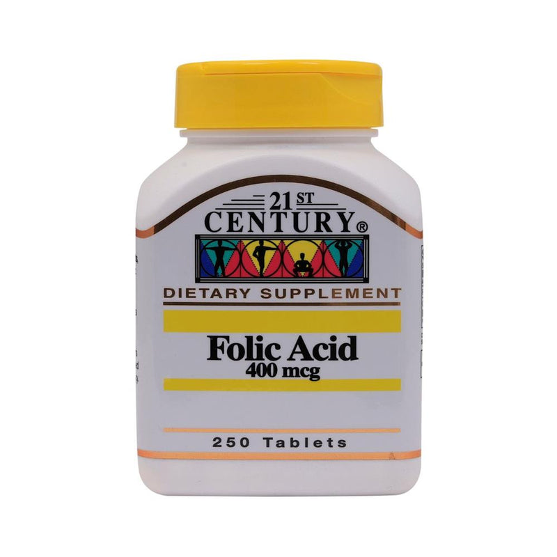 21st Century Folic Acid 400mcg 250 Tablets