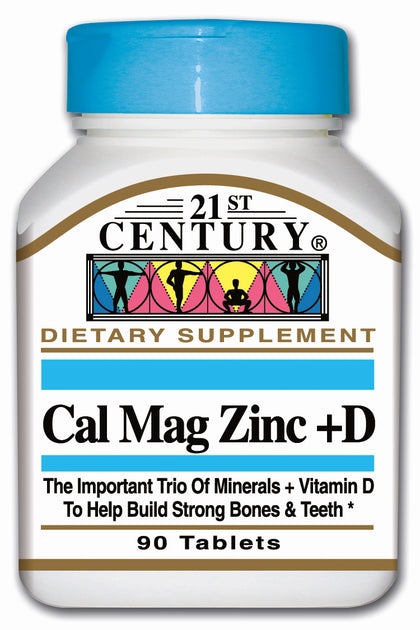 21st Century Calcium Magnesium & Zinc + D 90 Tablets - Chemist Warehouse UAE