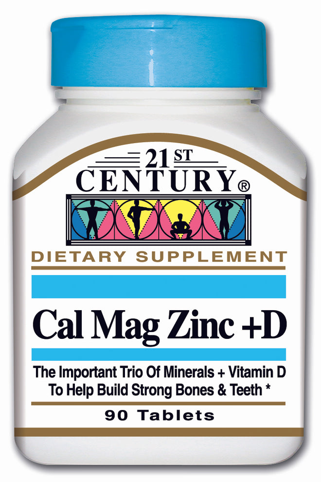 21st Century Calcium Magnesium & Zinc + D 90 Tablets