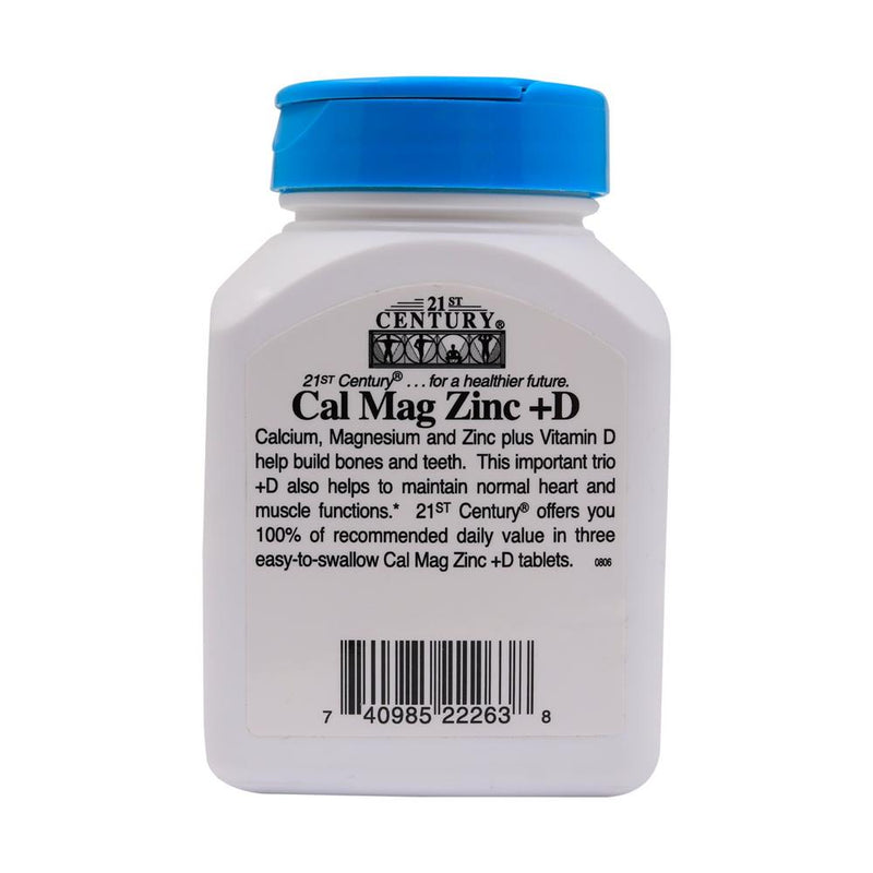 21st Century Calcium Magnesium & Zinc + D 90 Tablets