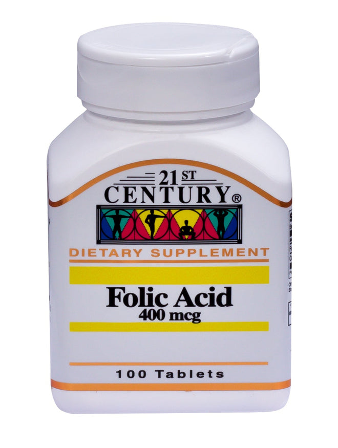 21st Century Folic Acid 400mcg 100 Tablets
