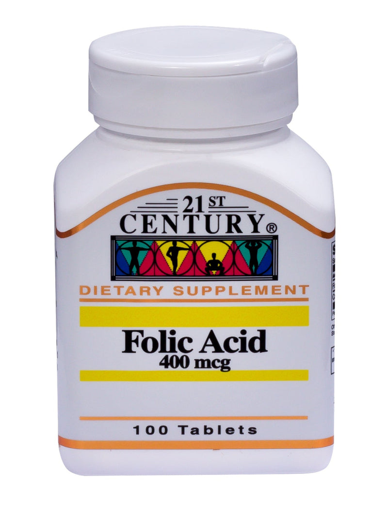 21st Century Folic Acid 400mcg 100 Tablets