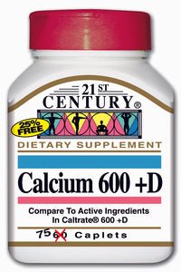 21st Century Calcium 600 + D 75 Caplets