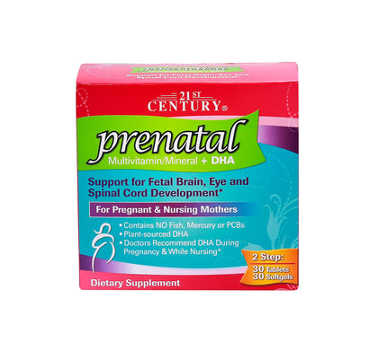 21st Century Prenatal + DHA 30 + 30 Softgels - Chemist Warehouse UAE