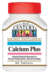 21st Century Calcium Plus 30 Tablets