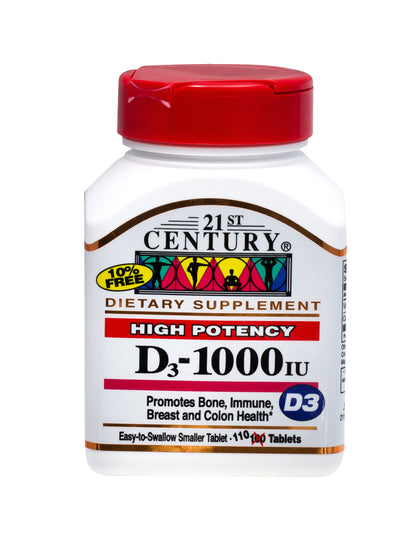 21st Century D 1000IU 110 Tablets - Chemist Warehouse UAE