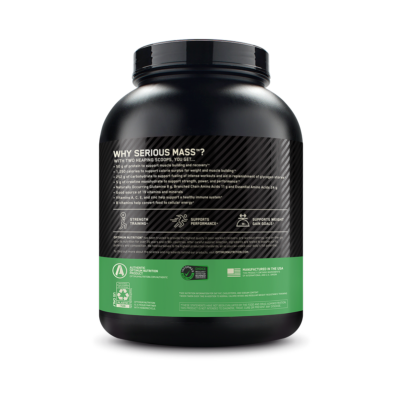 Optimum Nutrition Serious Mass Protein Chocolate 2.72kg