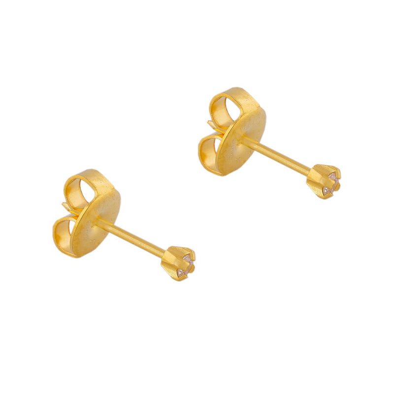 Studex Gold Plated 3mm Cubic Zirconia Kits