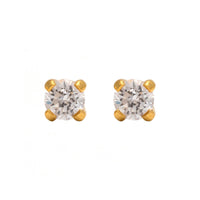 Studex Gold Plated Tiffany 4mm Cubic Zirconia Kits