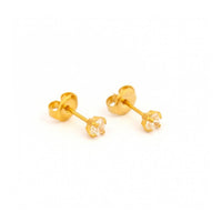 Studex Gold Plated Tiffany 4mm Cubic Zirconia Kits
