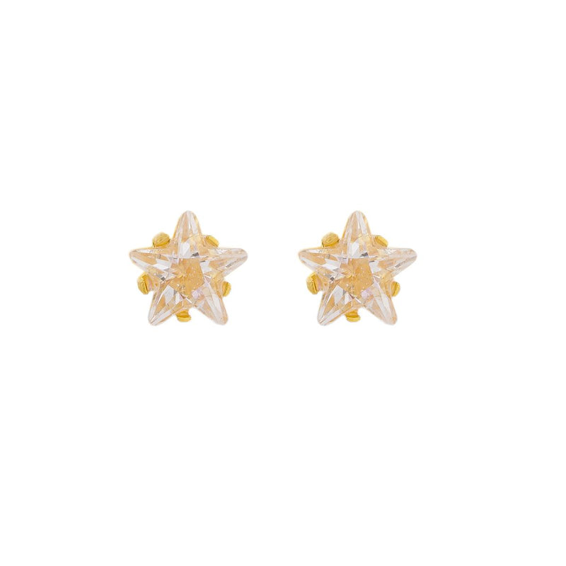 Studex Gold Plated 5mm Cubic Zirconia Star