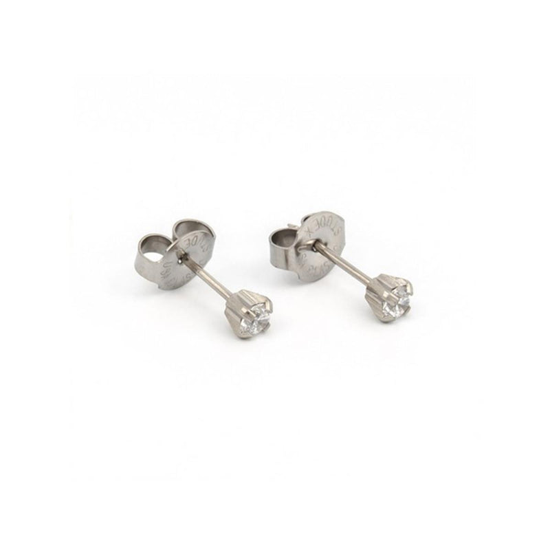 Studex Stainless Steel Tiffany 4mm Cubic Zirconia Kits