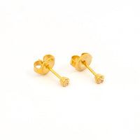 Studex Gold Plated Tiffany 2mm Cubic Zirconia Kits
