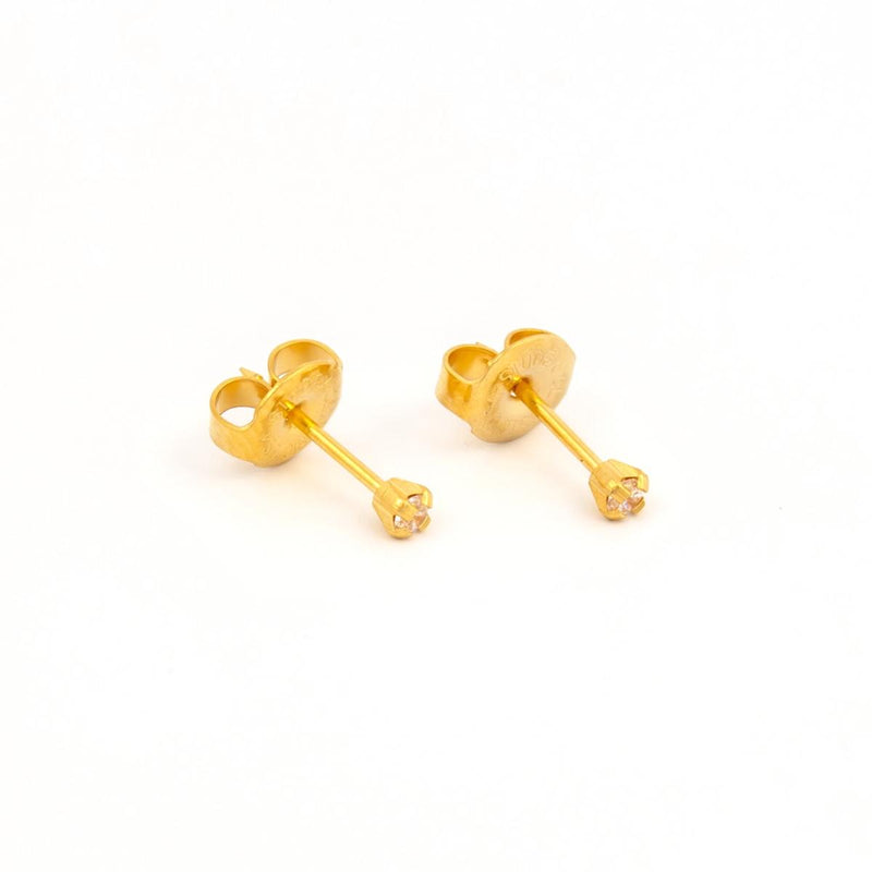Studex Gold Plated Tiffany 2mm Cubic Zirconia Kits