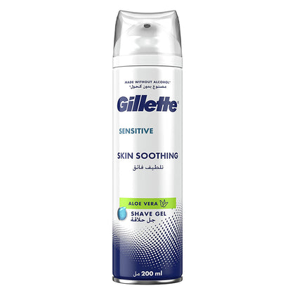 Gillette Shaving Gel Sensitive Skin Soothing 200ml - Chemist Warehouse UAE
