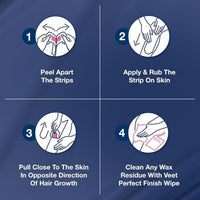 Veet Wax Strips Easy Gel Legs & Body For Normal Skin 40 Strips