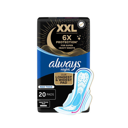 Always Sanitary Pads Maxi Thick Night+ 20 Count - Chemist Warehouse UAE