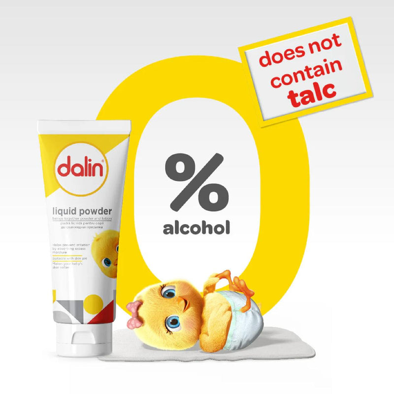 Dalin Baby Shampoo & Body Wash 200ml + Baby Oil 200ml + Baby Liquid Powder Classic 100ml + Nappy Cream 100ml Gift Set