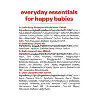 Dalin Baby Shampoo & Body Wash 200ml + Baby Oil 200ml + Baby Liquid Powder Classic 100ml + Nappy Cream 100ml Gift Set