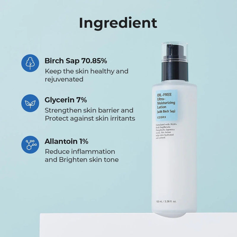 COSRX Oil Free Ultra Moisturizing Lotion with Birch Sap 100ml