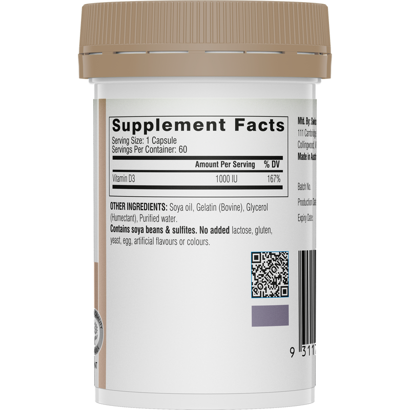 Swisse Ultiboost Vitamin D 60 Capsules