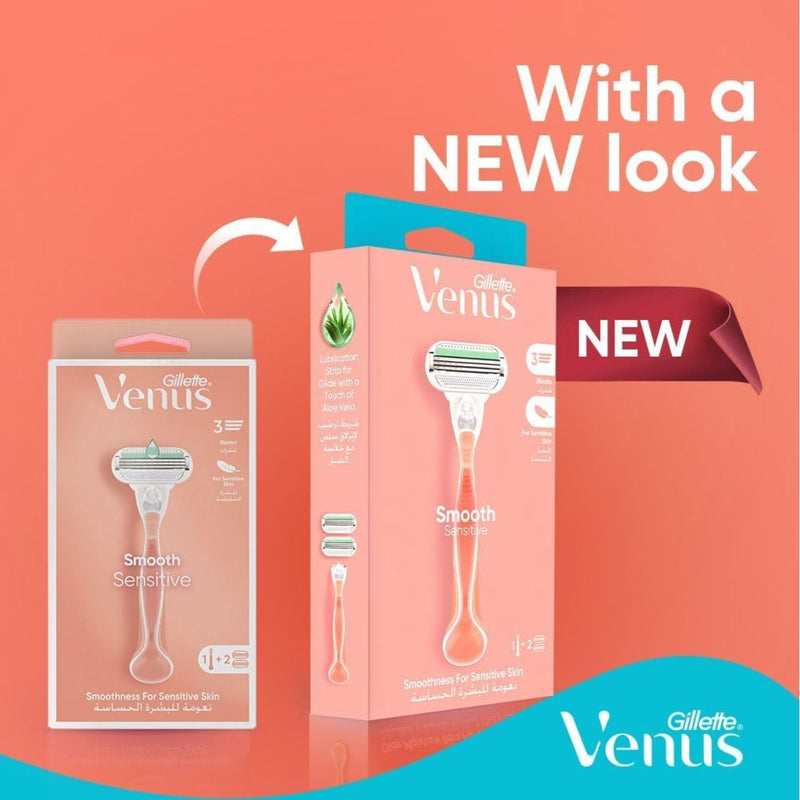 Venus Razor Smooth Sensitive + 2 Refills