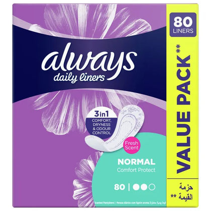Always Liner Comfort Protect Fresh Scent 80 Count - Chemist Warehouse UAE