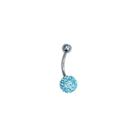 Studex Stainless Steel Double Jewel Aquamarine Fireball/Aqua Crystal