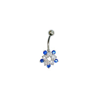 Studex Stainless Steel Single Jewel Daisy Crytal & Sapphire