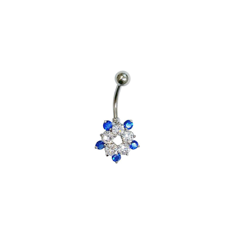 Studex Stainless Steel Single Jewel Daisy Crytal & Sapphire