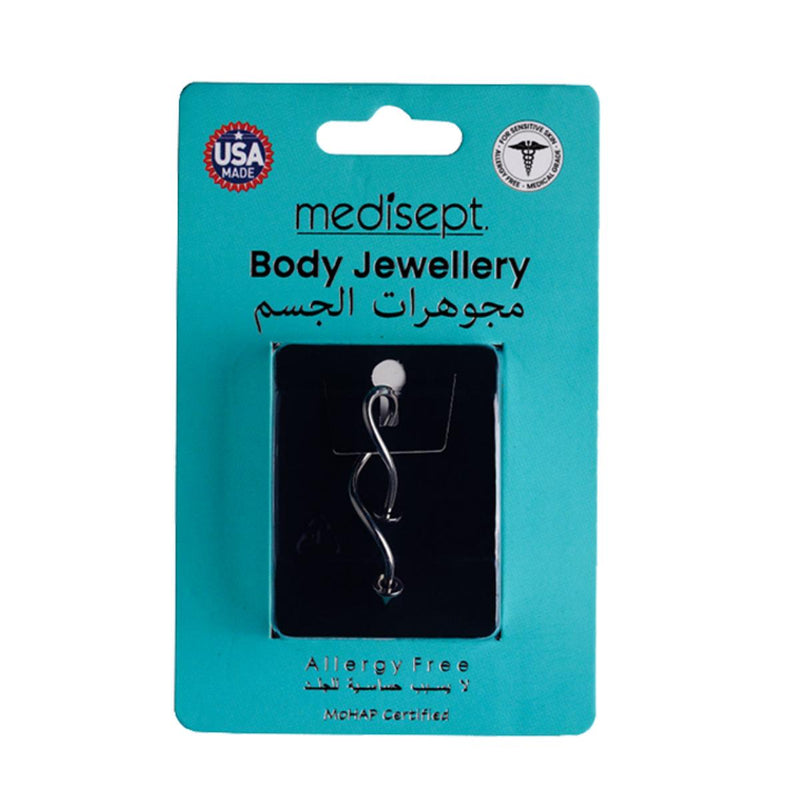 Studex Stainless Steel Spiral Spike 14G Navel