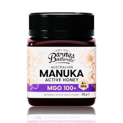 Barnes Naturals Active Australian Manuka Honey MGO100+ 250g