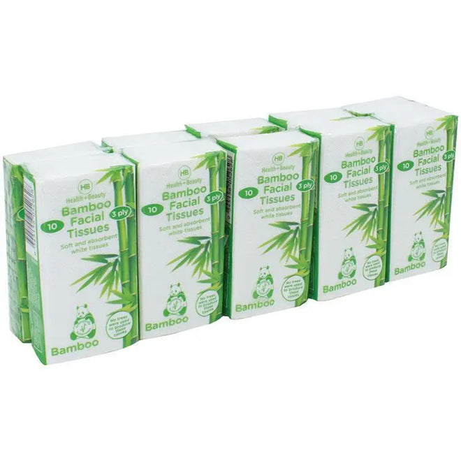 Health & Beauty Bamboo Pocket Tissues 10 Pack 3 Ply