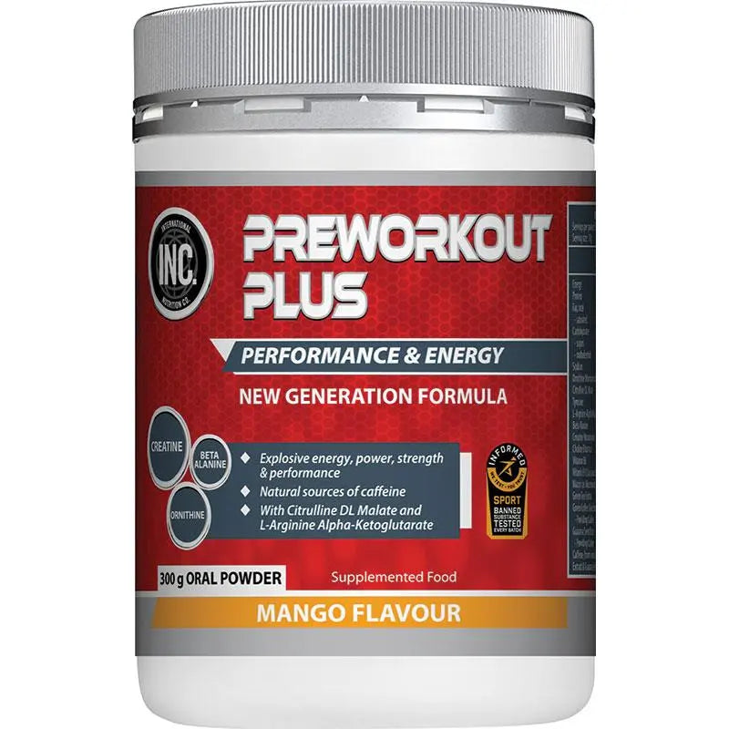 INC Preworkout Plus Mango 300g