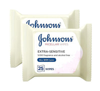 Johnsons Cleansing Face Micellar Wipes Fragrance Free 25 Pieces