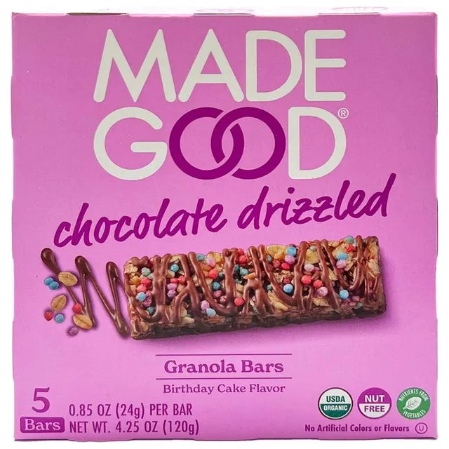 Made Good Granola Bars Chocolate Drizzled Birthday Cake 120g 5 Packs