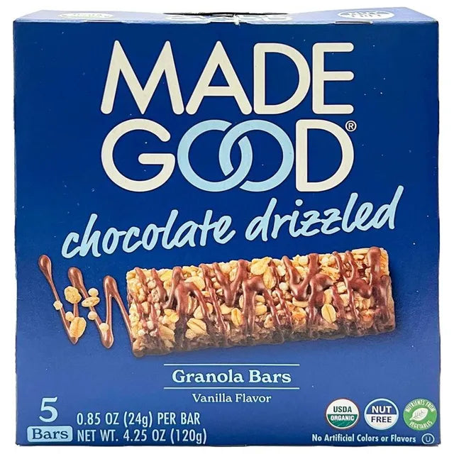 Made Good Granola Bars Chocolate Drizzled Vanilla 120g 5 Packs