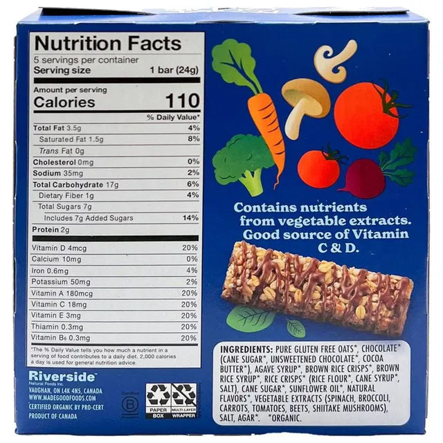 Made Good Granola Bars Chocolate Drizzled Vanilla 120g 5 Packs