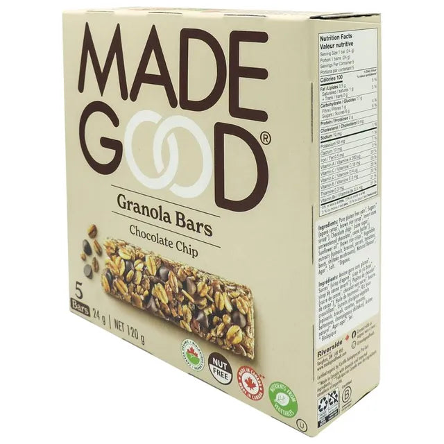 Made Good Granola Bars Chocolate Chip 120g 5 Packs