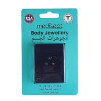 Studex Stainless Steel 20g 1mm Nose Screw Star/Nose Bone Aqua/Crystal