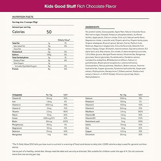 Nuzest Kids Good Stuff Multinutrient Drink Mix Rich Chocolate 225g