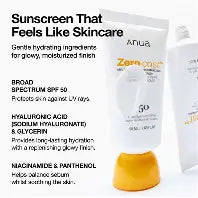 Anua Zero Cast Moisturizing Finish Sunscreen SPF50 50ml