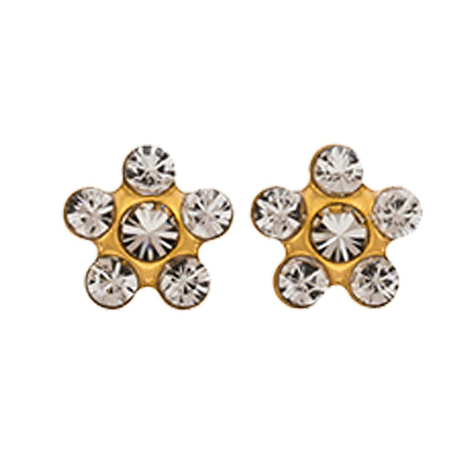 Studex Gold Plated Daisy April Crystal