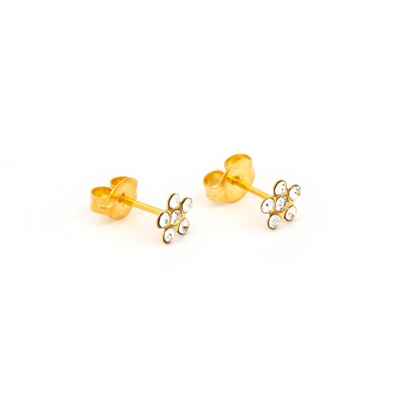 Studex Gold Plated Daisy April Crystal