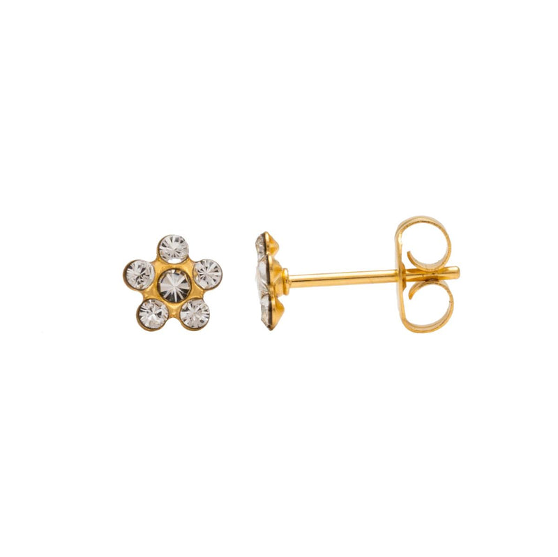 Studex Gold Plated Daisy April Crystal