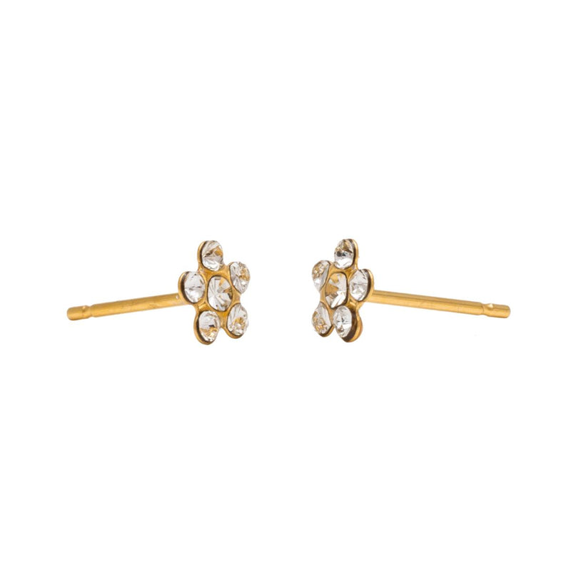Studex Gold Plated Daisy April Crystal
